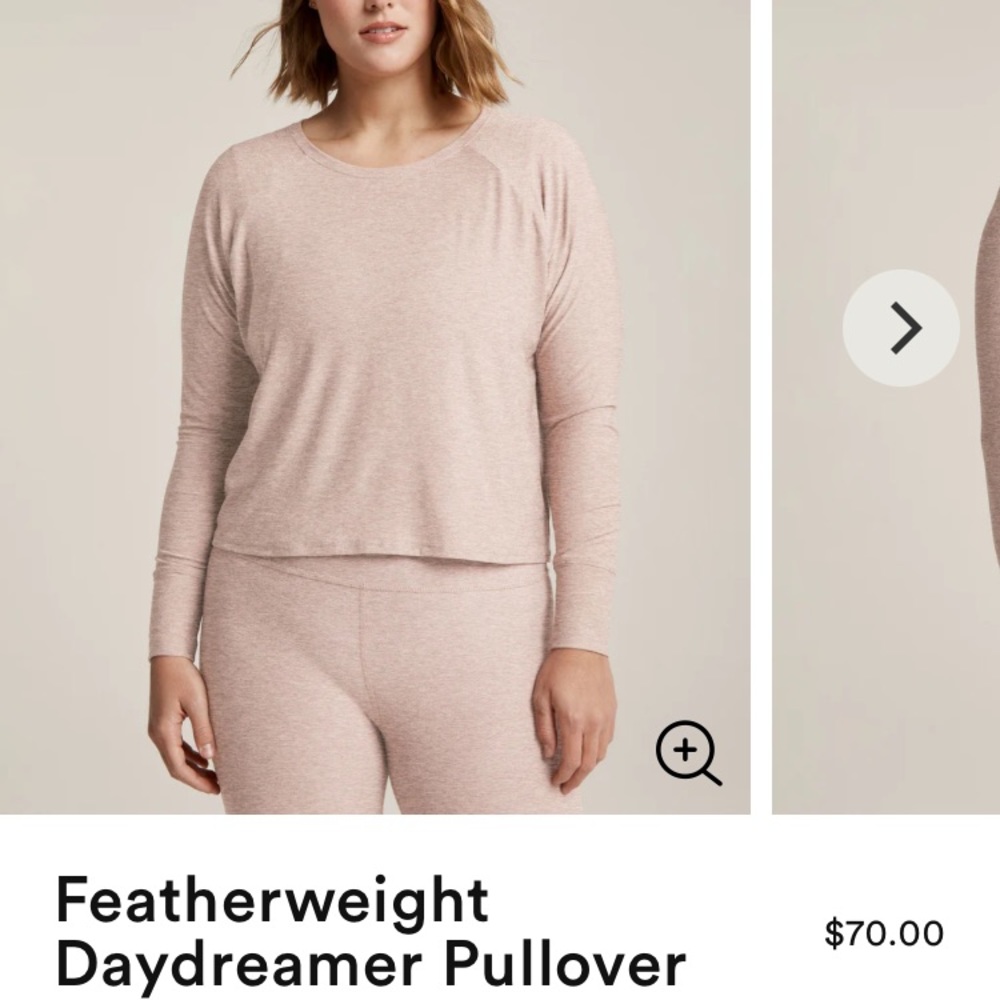 Beyond yoga, featherweight daydreamer pullover, small